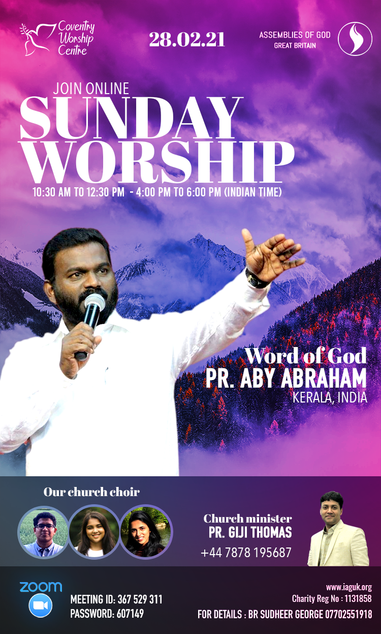 Pr. Aby Abraham – Sunday&nbsp;service