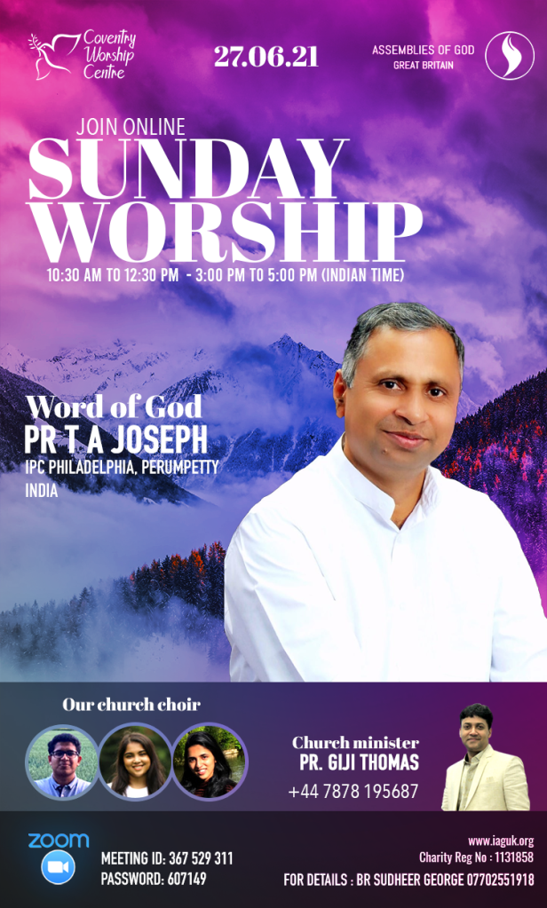 Sunday Service  Pastor  T A&nbsp;Joseph