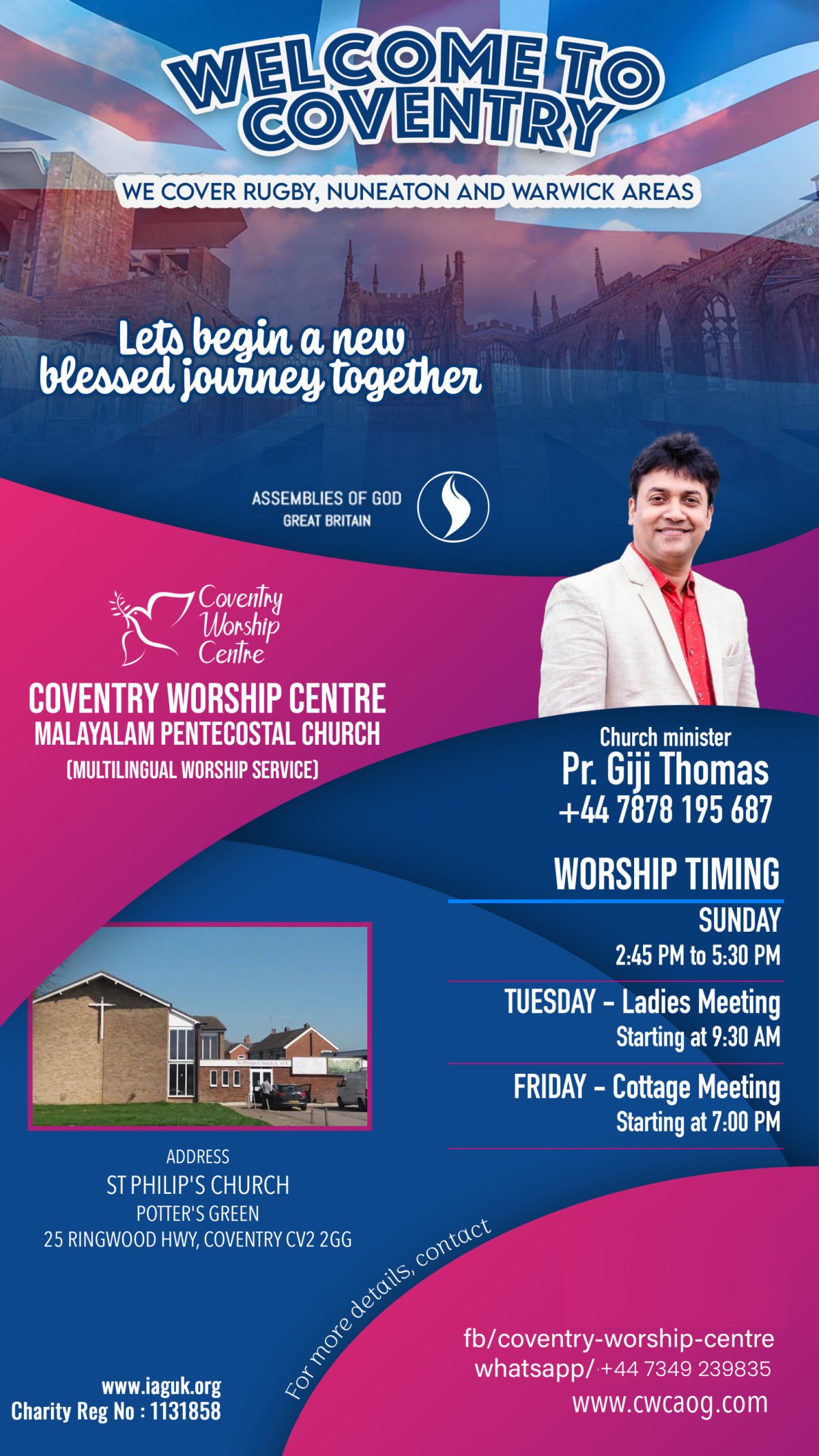 Coventry’s one and only Malayalam pentecostal&nbsp;church
